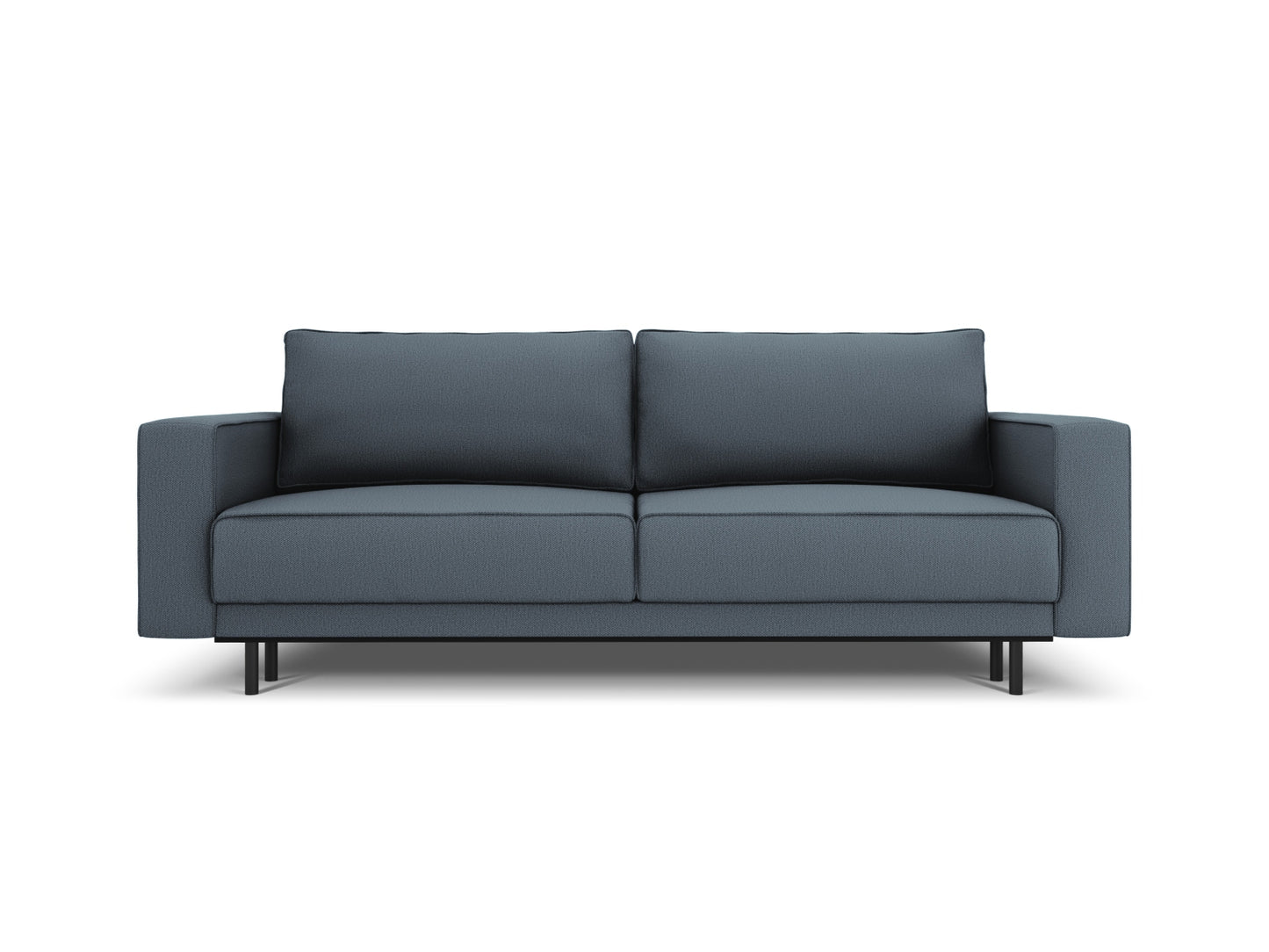 Caro — Sofa Blue (Megan 361) Black Beech Wood