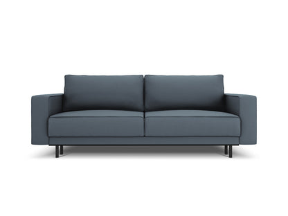Caro — Sofa Blue (Megan 361) Black Beech Wood