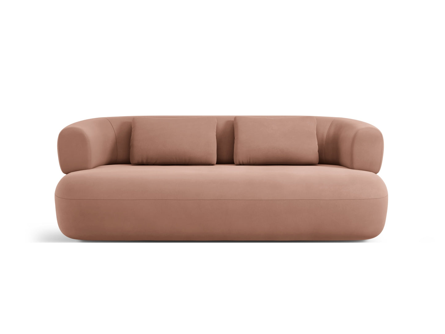Jenny — Sofa Terracotta (Salvador 14) Black Plastic