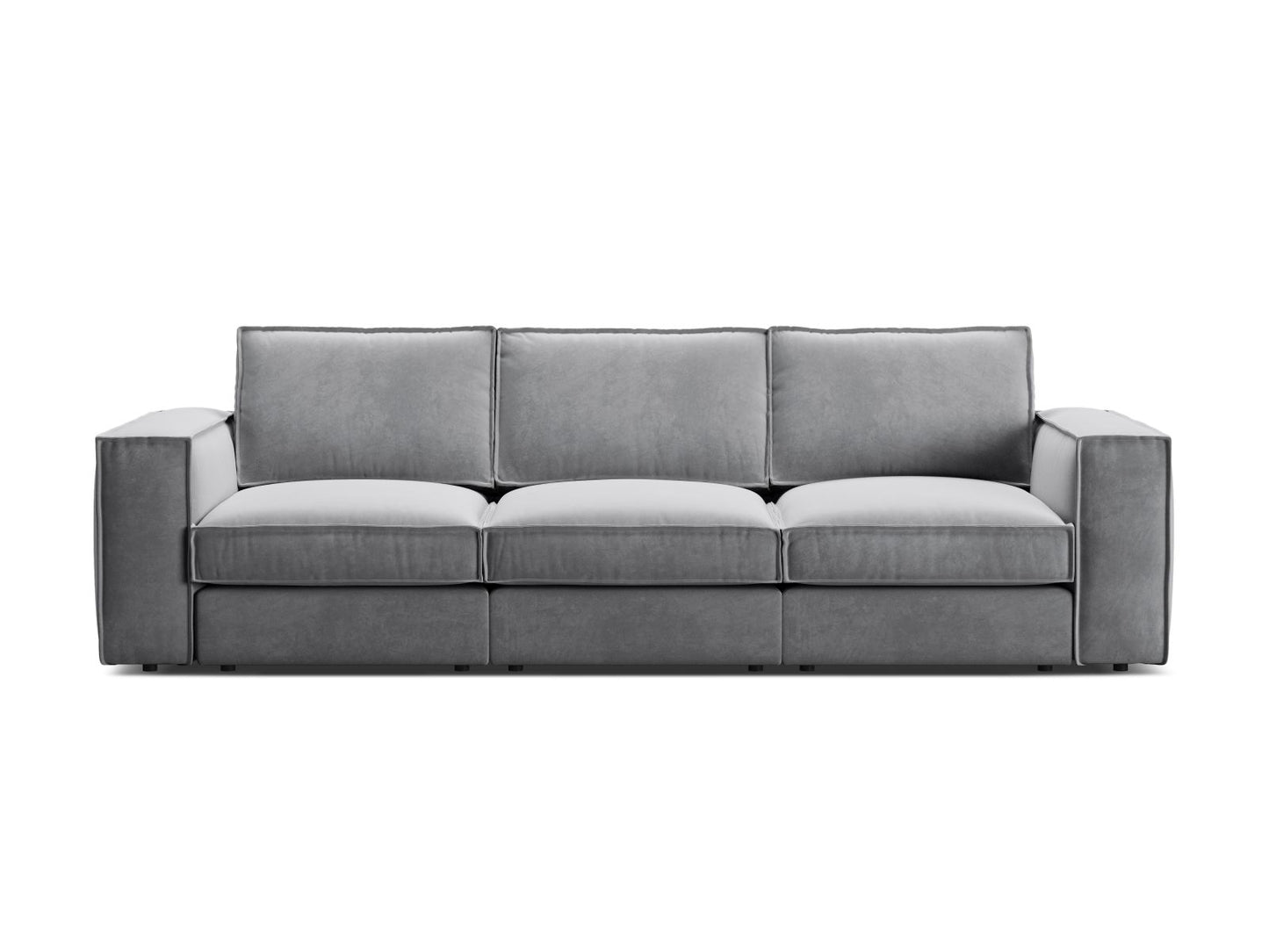 Pola — Sofa Grey (Salvador 17) Black Plastic