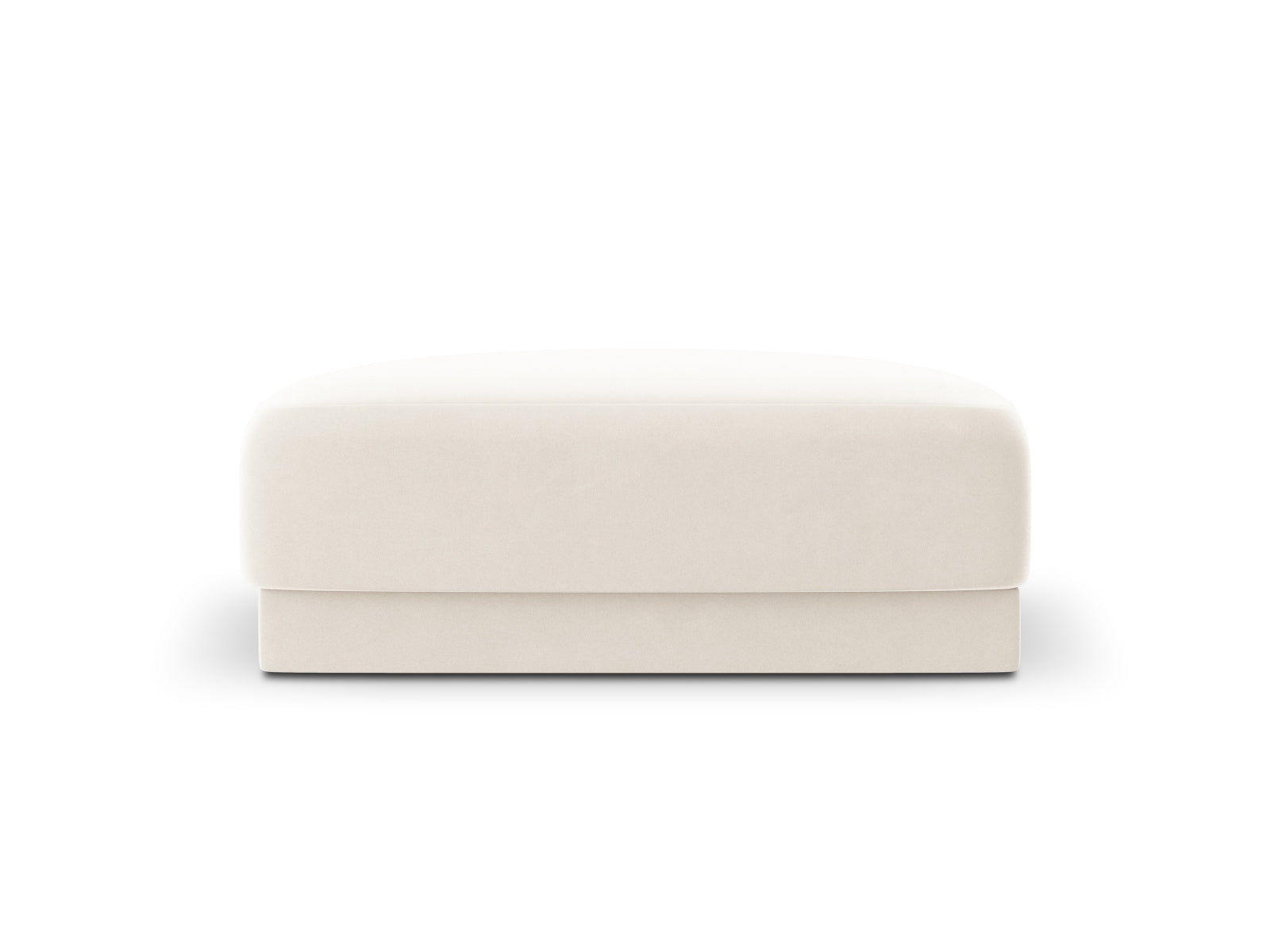 Miley — Pouf Light Beige (Bluvel 22) Black Plastic
