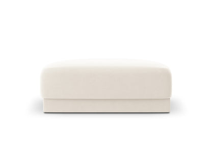 Miley — Pouf Light Beige (Bluvel 22) Black Plastic