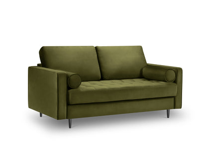 Aspen — Sofa Green (Salvador 8) Black Chrome Metal