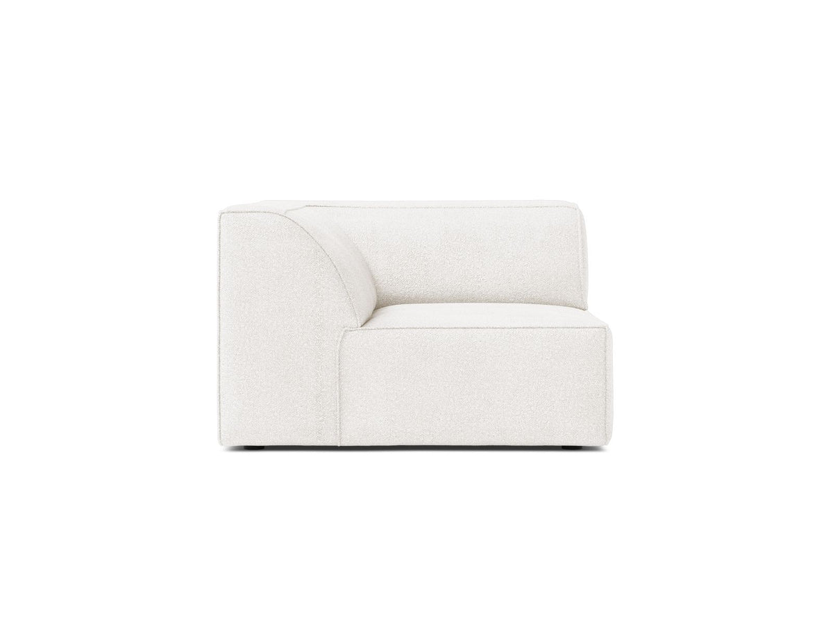 Jodie — Modular Sofa White (Baloo 2073) Black Plastic