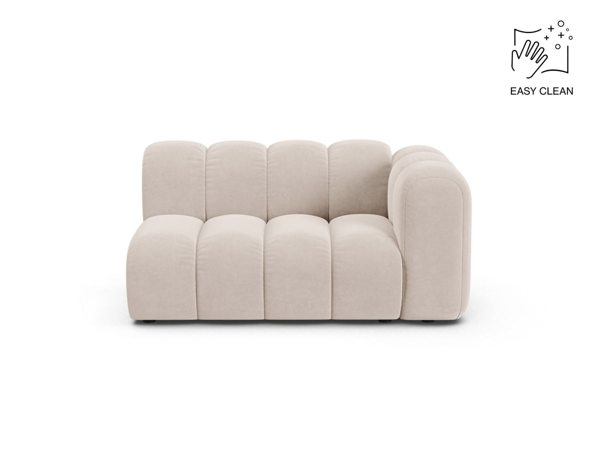 Lupine — Modular Sofa Light Beige (Venus 2927) Black Plastic Right