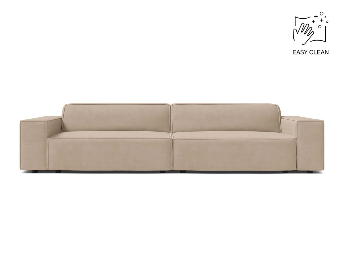 Jodie — Sofa Beige (Venus 2928) Black Plastic