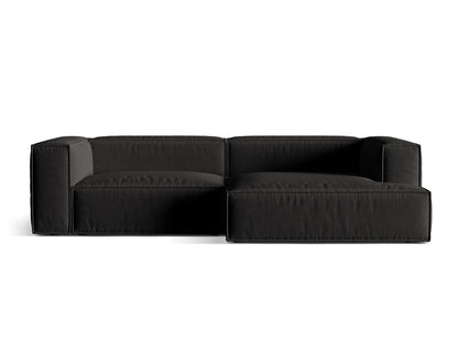 Nuria — Corner Sofa Black (Liberty 22) Black Plastic