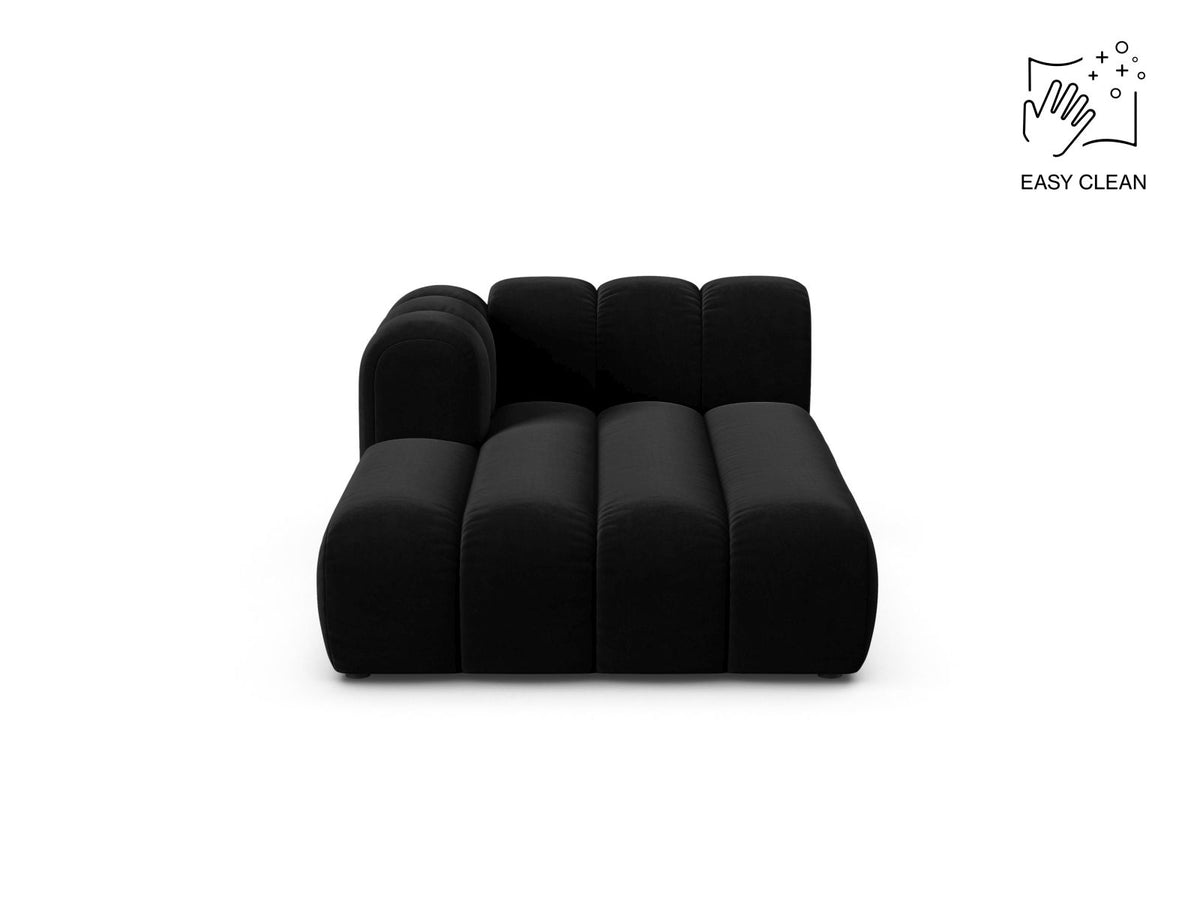 Lupine — Chaise Longue Black (Venus 2923) Black Plastic Left