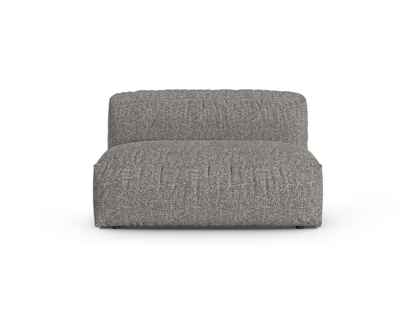 Martina — Modular Sofa Graphite (Monet Graphite) Black Plastic