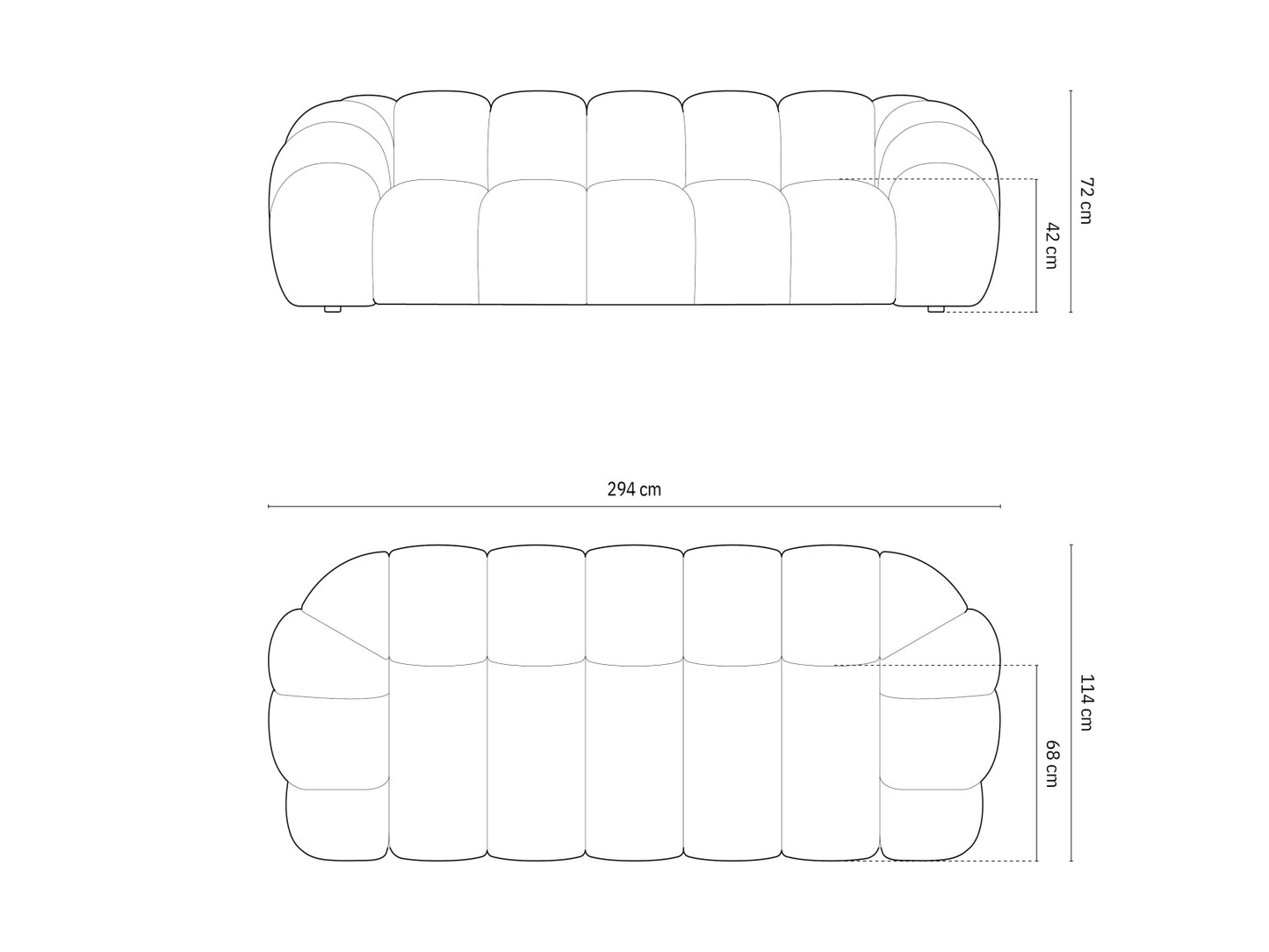 Diana — diivan (294,0 x 114,0 x 72,0 cm)