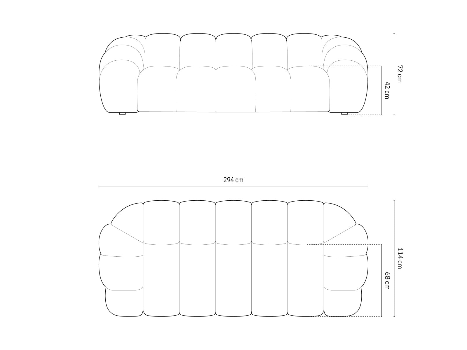 Diana — diivan (294,0 x 114,0 x 72,0 cm)