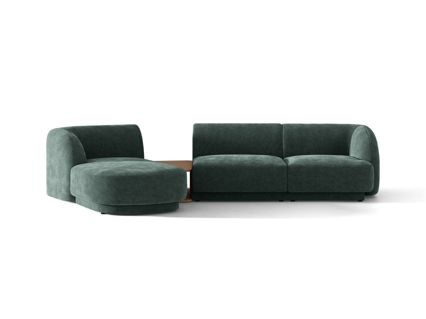 Miley — Sofa Petrol (Haga 78) Black Plastic Left