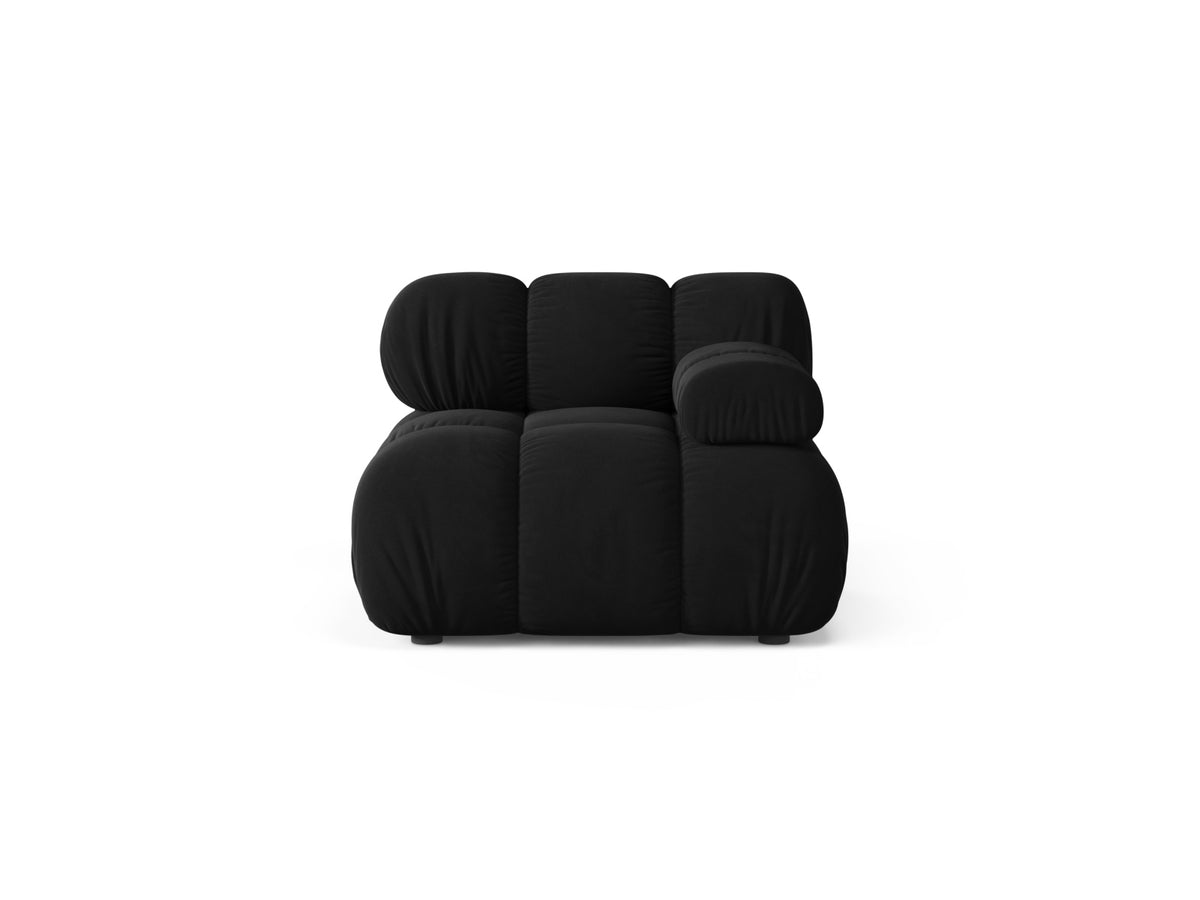 Bellis — Modular Sofa (94x94x70 cm) Black (Bluvel 19) Right