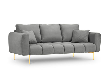 Hastings — Sofa Grey (Fancy 90) Gold Metal
