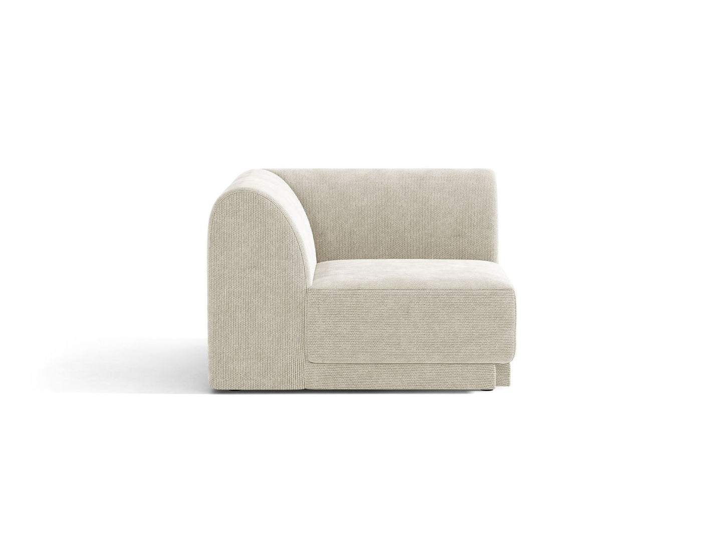 Miley — Modular Sofa Light Beige (Eden 2 Pearl) Black Plastic Unknown