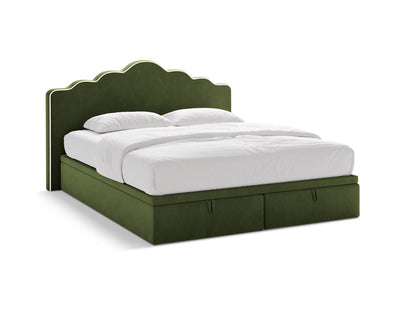 Dream — Bed (200x211x122 cm) Ivory && Army Green (Magic Velvet 2256 && Magic Velvet 2295)