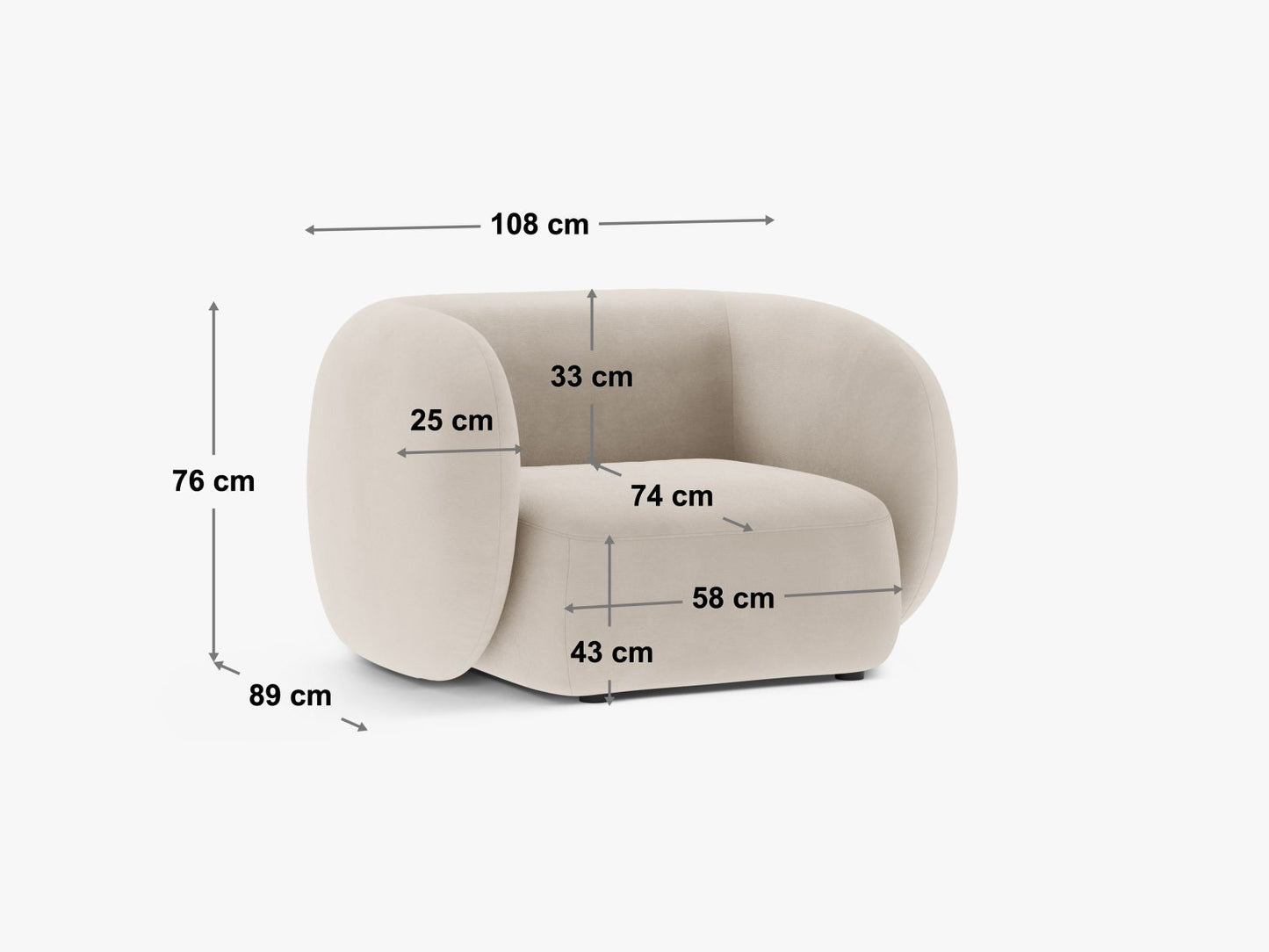 Kate — Armchair (108.0x89.0x76.0 cm)