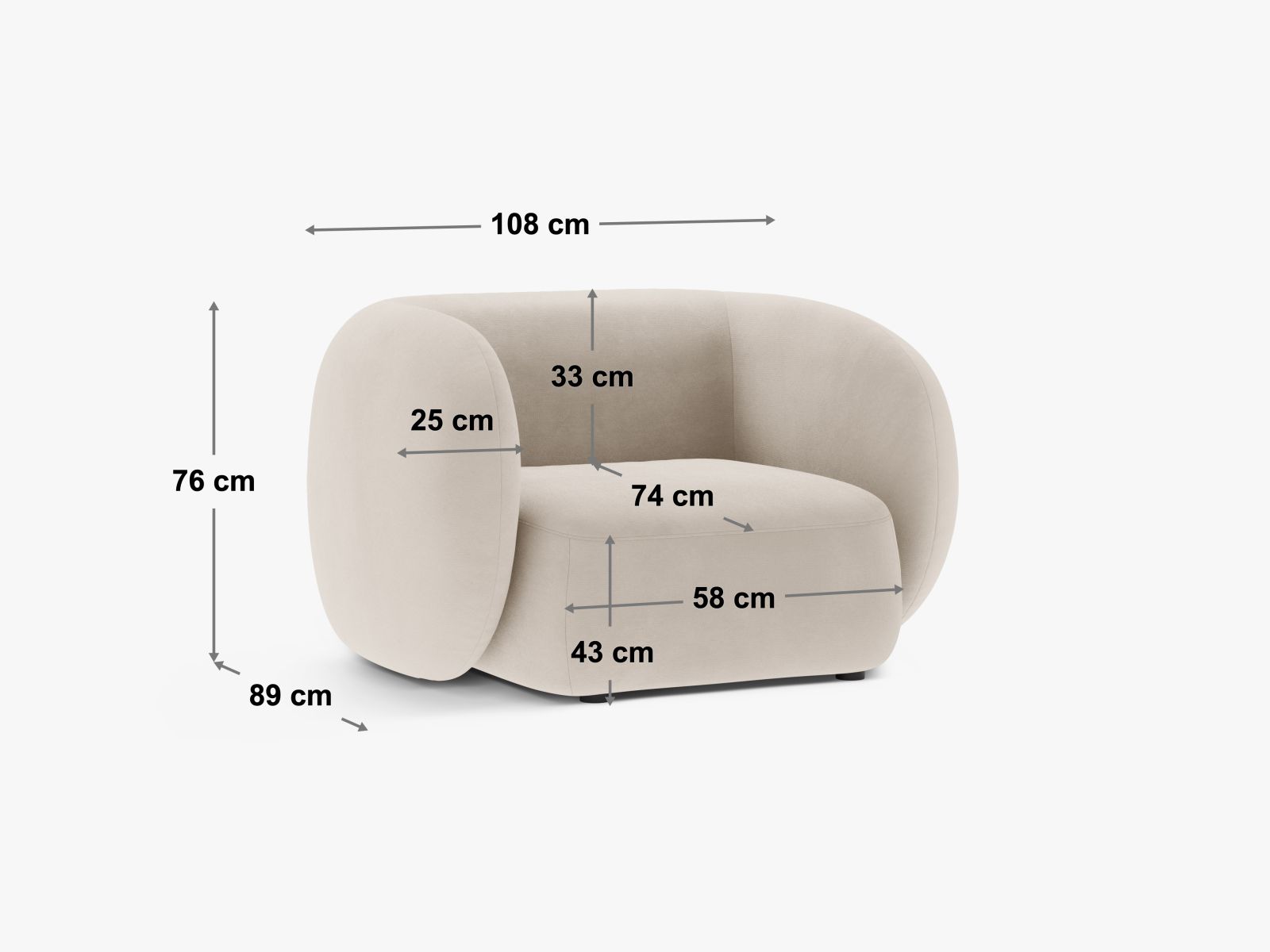 Kate — Armchair (108.0x89.0x76.0 cm)