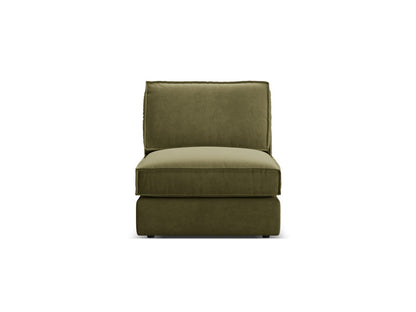 Pola — Modular Sofa Green (Salvador 8) Black Plastic