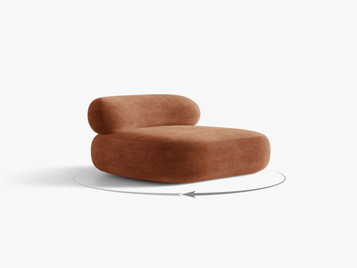 Aura — Armchair (84x91x73 cm) Terracotta (Golden 56) Black Metal