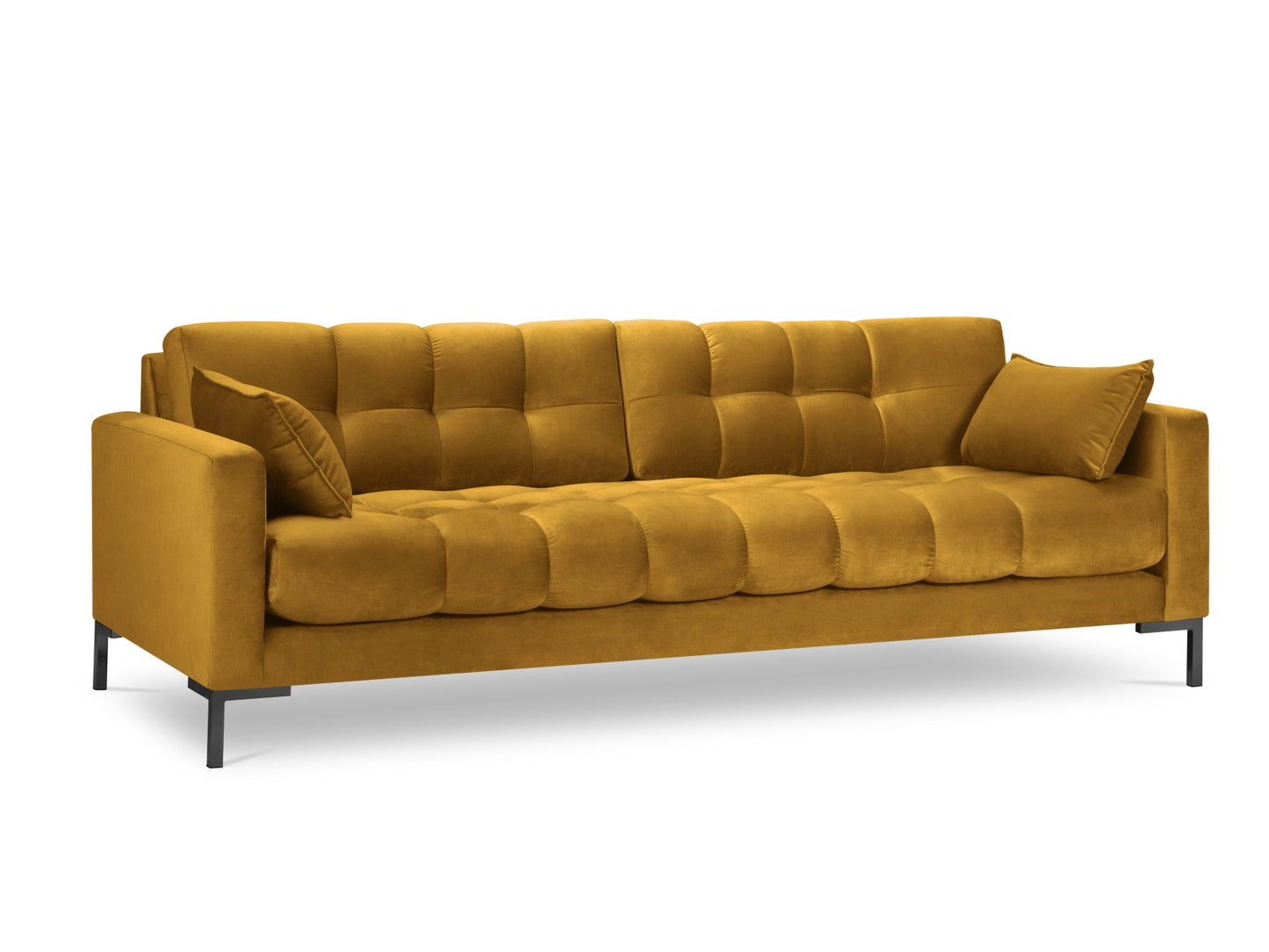 Mamaia — Sofa Yellow (Bluvel 68) Black Metal