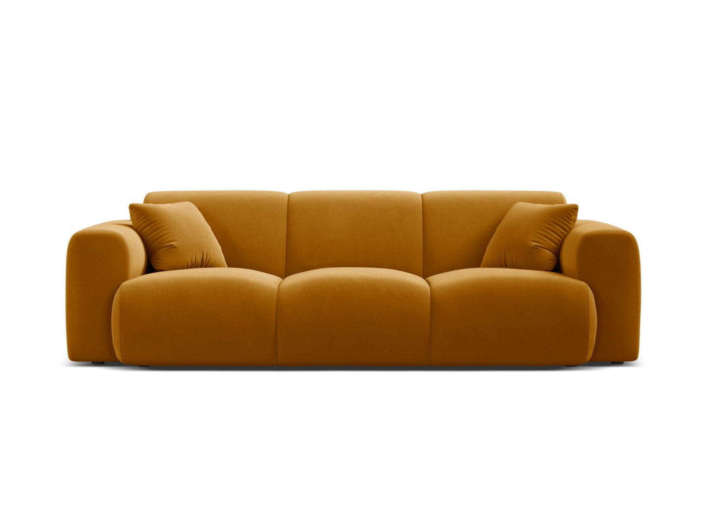 Molino — Sofa Yellow (Casino Mostaza) Black Plastic