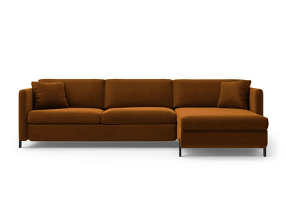 Gloria — Corner Sofa (266x170x88 cm) Brown (Salvador 15) Right