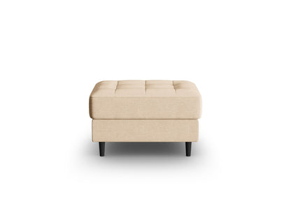 Aspen — Pouf Beige (Melva 06) Black Beech Wood