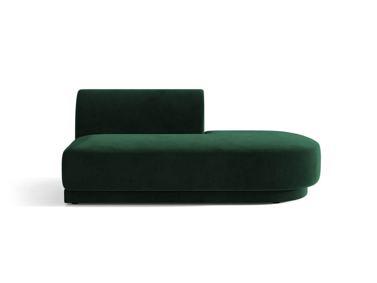 Miley — Modular Sofa Bottle Green (Bluvel 78) Black Plastic Right