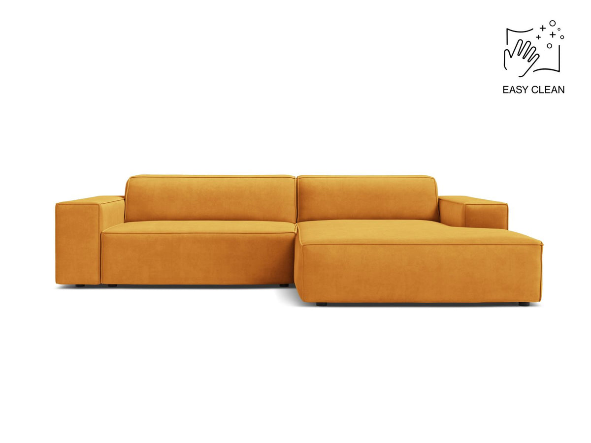 Jodie — Corner Sofa (224x162x77 cm) Yellow (Venus 2917) Right