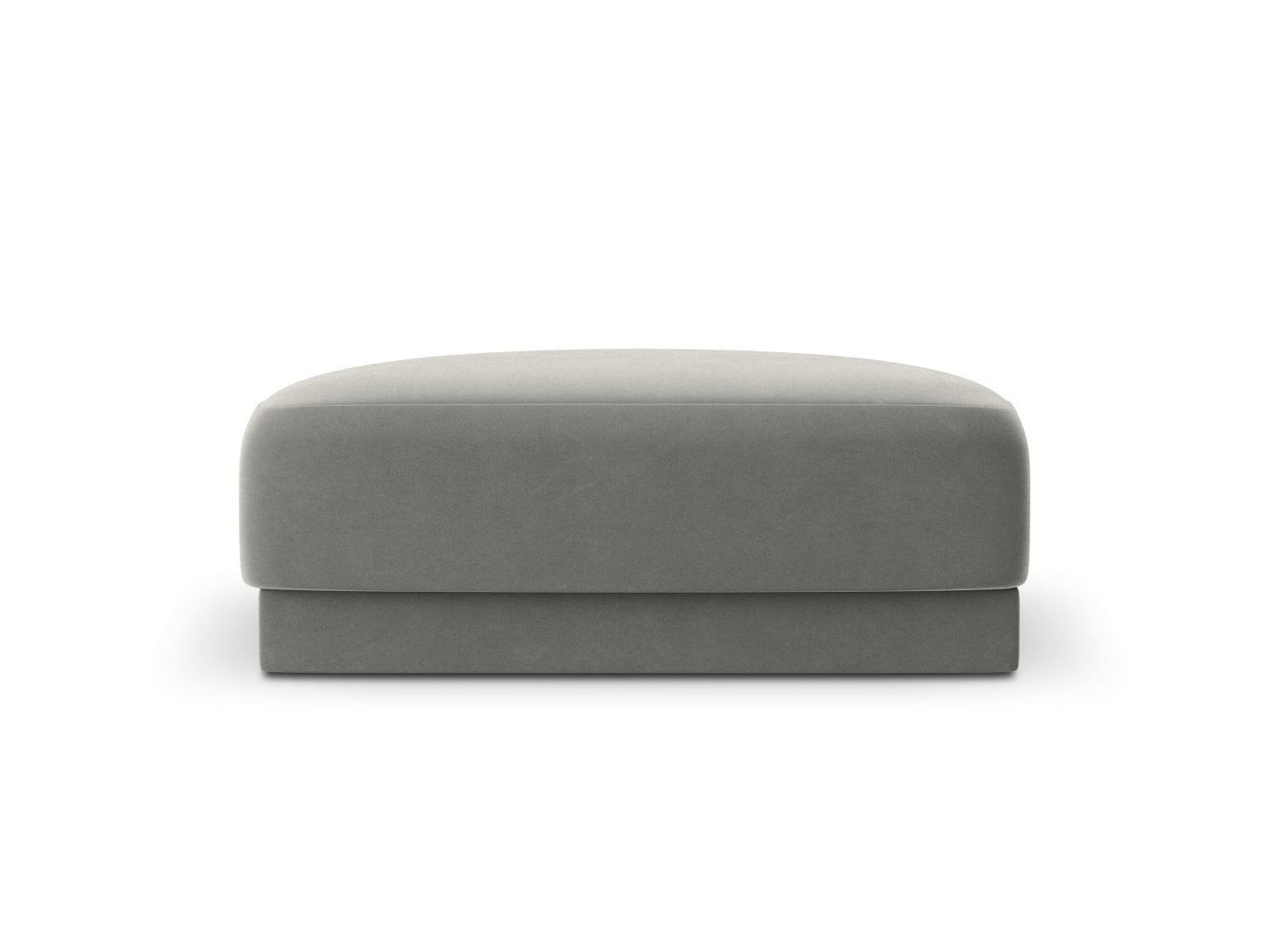 Miley — Pouf Light Grey (Bluvel 13) Black Plastic