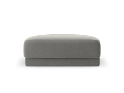 Miley — Pouf Light Grey (Bluvel 13) Black Plastic