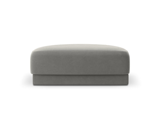 Miley — Pouf Light Grey (Bluvel 13) Black Plastic