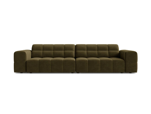 Jennifer — Sofa Green (Bluvel 77) Black Plastic