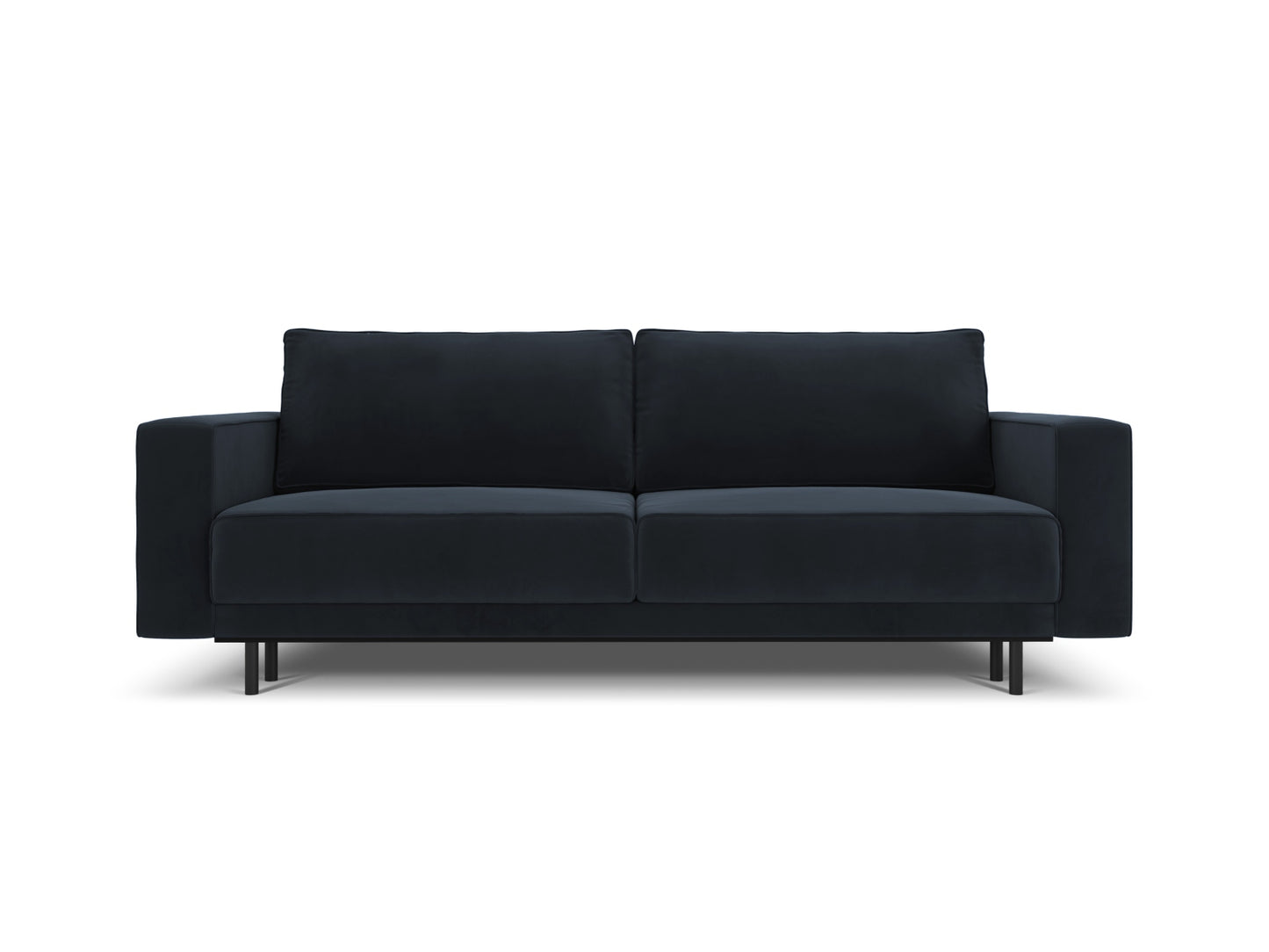 Caro — Sofa Dark Blue (Bluvel 89) Black Beech Wood