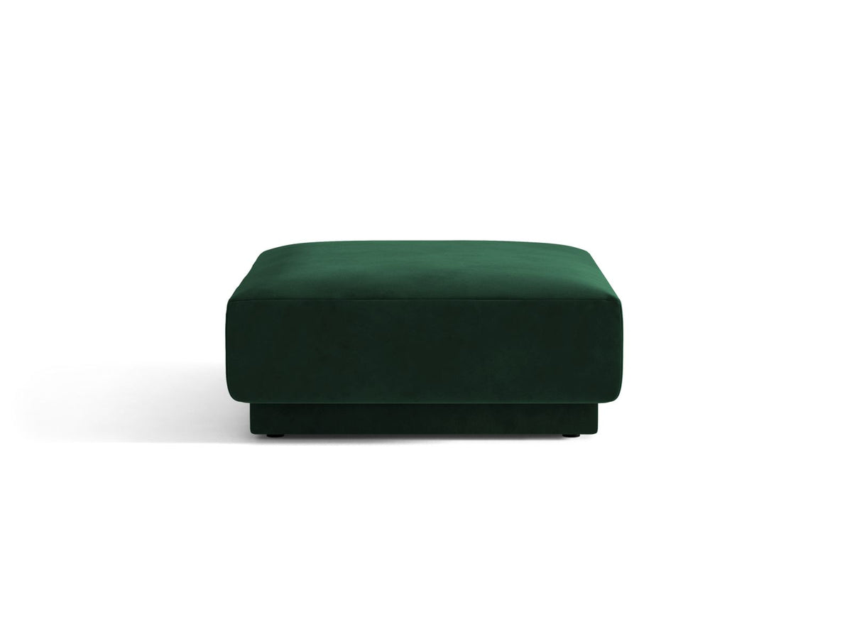 Miley — Pouf Bottle Green (Bluvel 78) Black Plastic