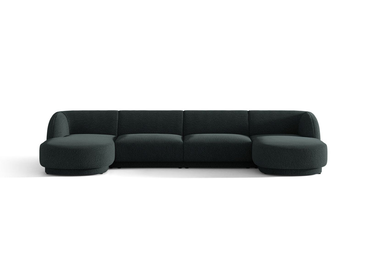 Miley — Panoramic Sofa Black (Baloo 2082) Black Plastic