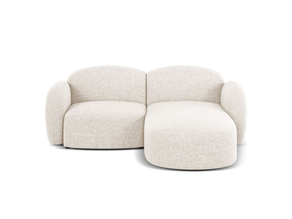 Blair — Corner Sofa Light Beige (Eden 2 Pearl) Black Plastic Right