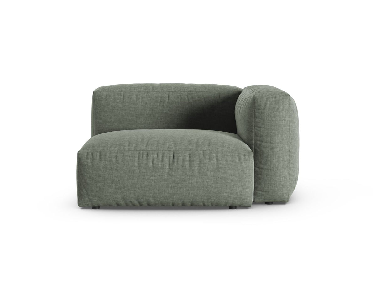 Martina — Modular Sofa Moss Green (Boston Water Green) Black Plastic Right