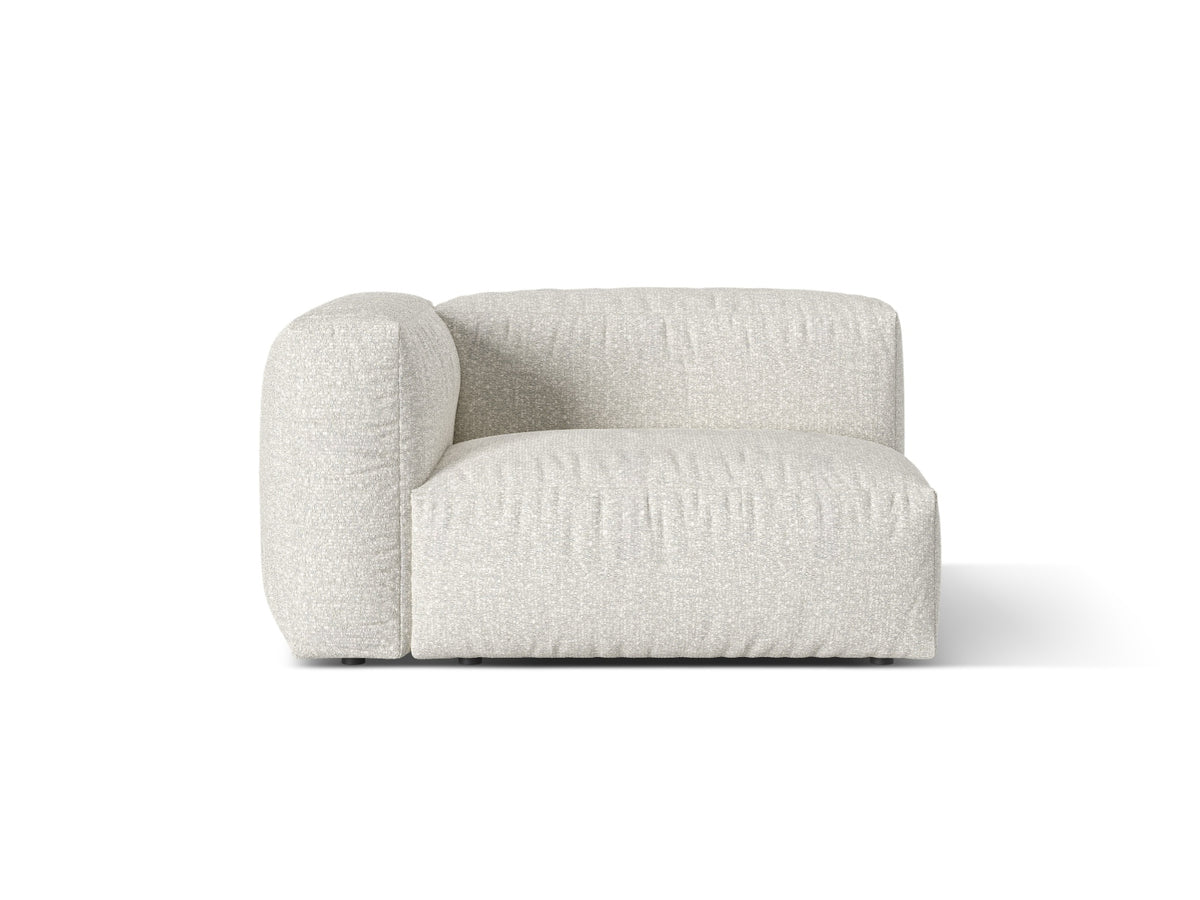 Martina — Modular Sofa Grey Beige Melange (Monet Pearl) Black Plastic Left