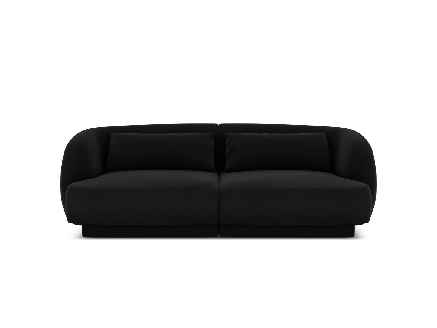 Tulum — Sofa Black (Bluvel 19) Black Plastic