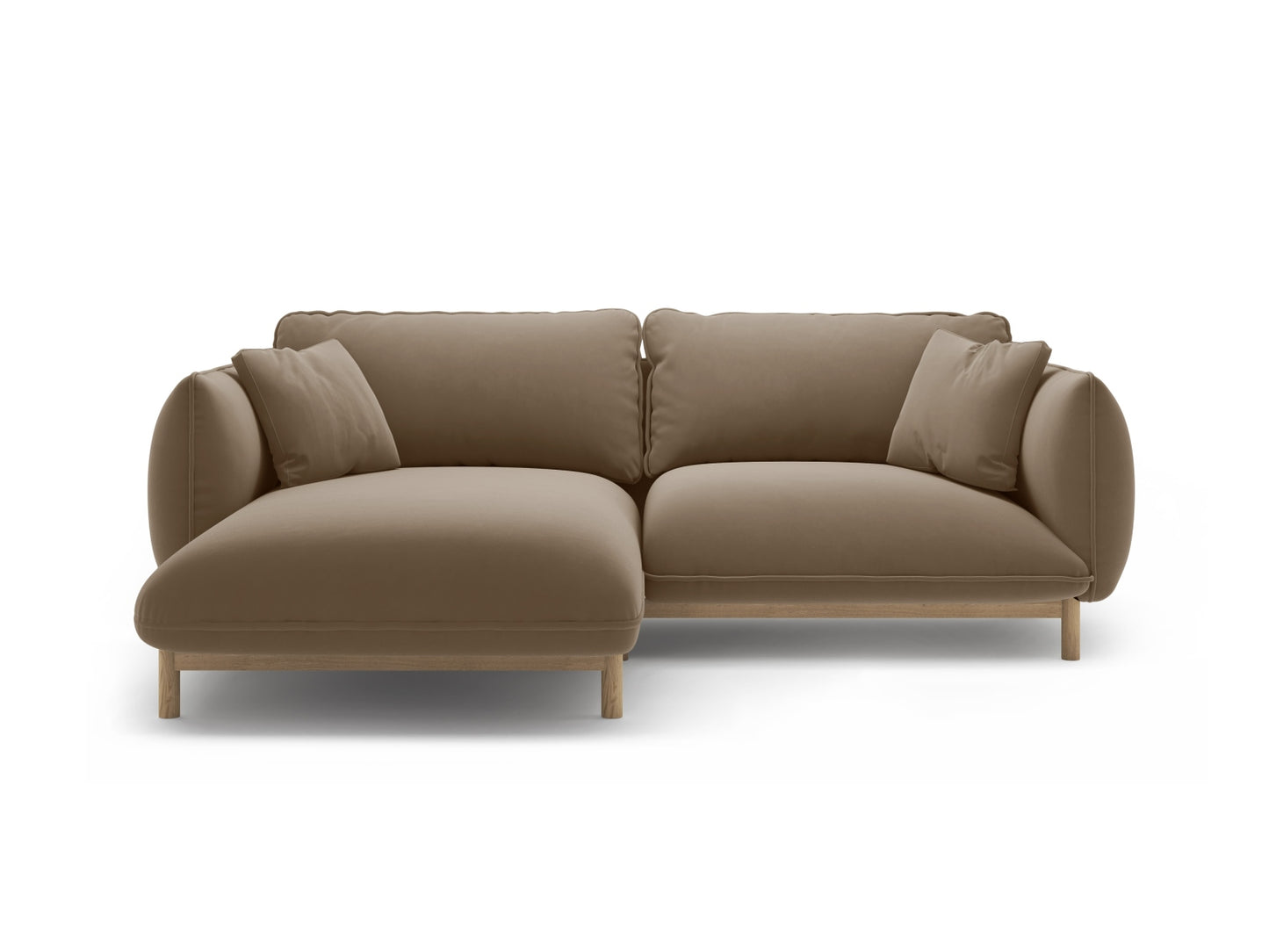 Ada — Corner Sofa (220x179x78 cm) Light Brown (Casino Taupe) Left