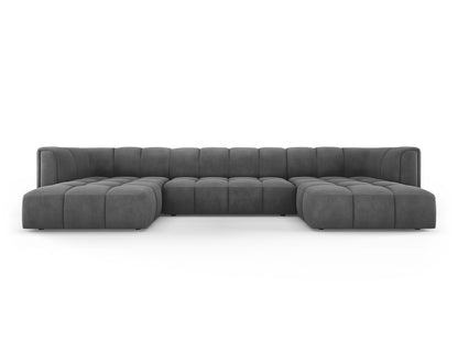 Moritz — Panoramic Sofa Dark Grey (Rebel 3) Black Plastic