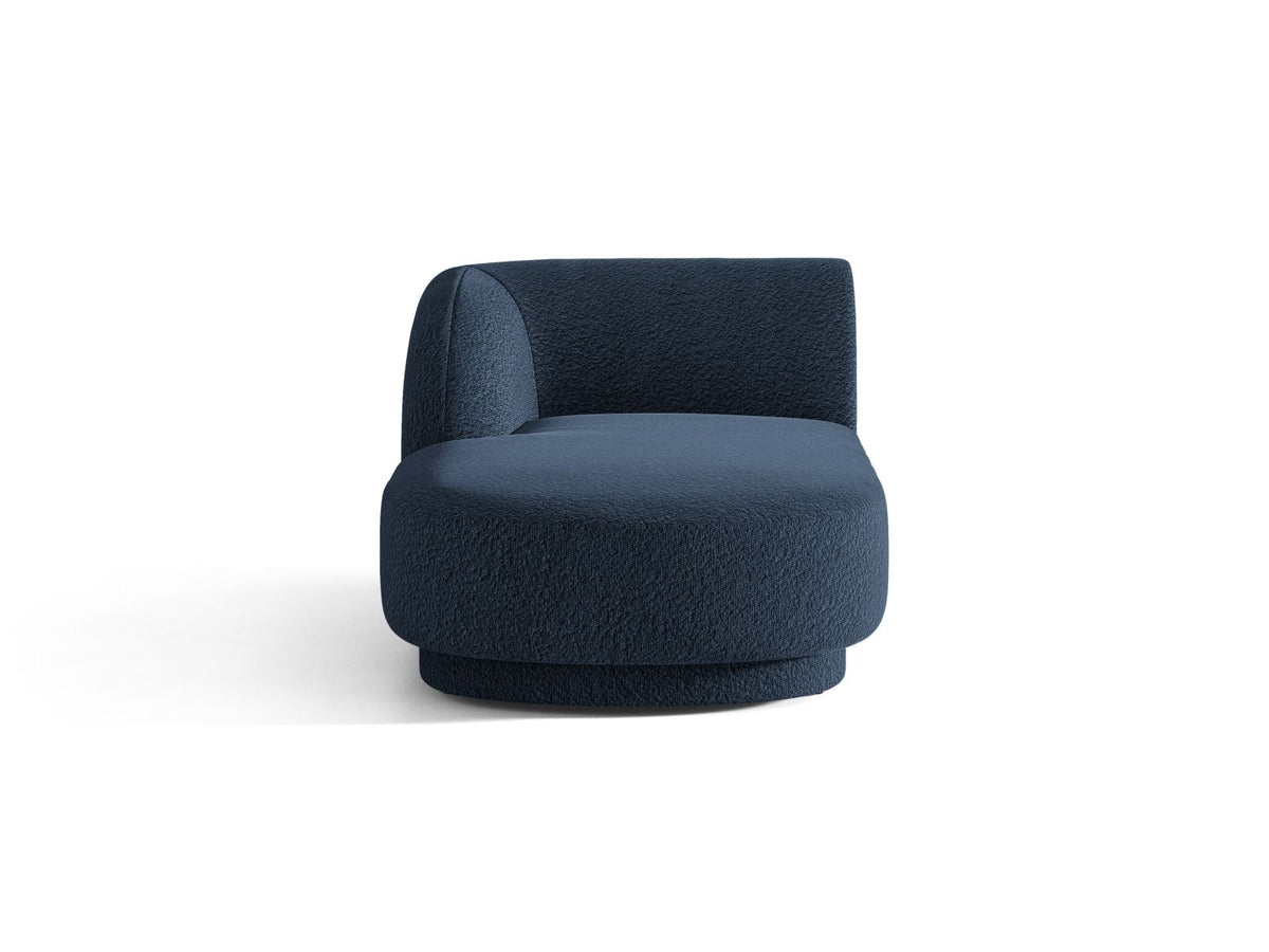 Miley — Chaise Longue Dark Blue (Baloo 2088) Black Plastic Left