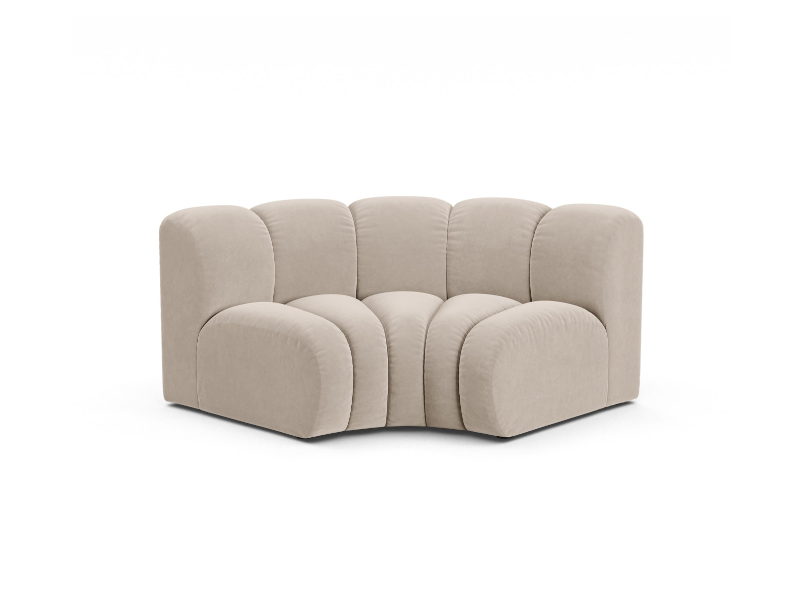 Lupine — Modular Sofa Beige (Salvador 1) Black Plastic