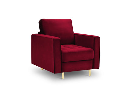 Aspen — Armchair Red (Salvador 13) Gold Metal