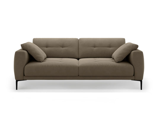 Bemy — Sofa Grey Brown (Salvador 3) Black Metal