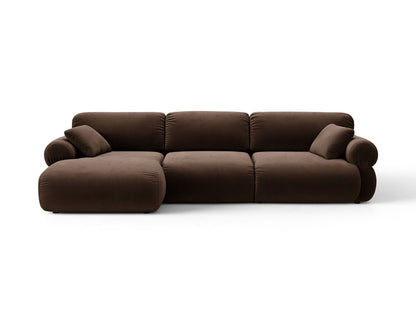 Ophelia — Corner Sofa (297x164x84 cm) Chocolate (Salvador 4) Left