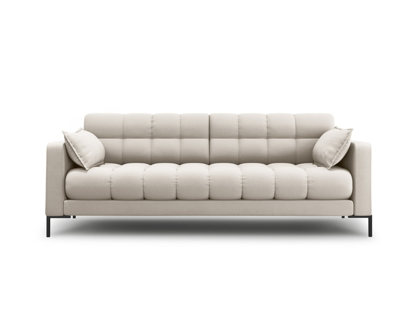 Mamaia — Sofa Beige (Neve 04) Black Metal