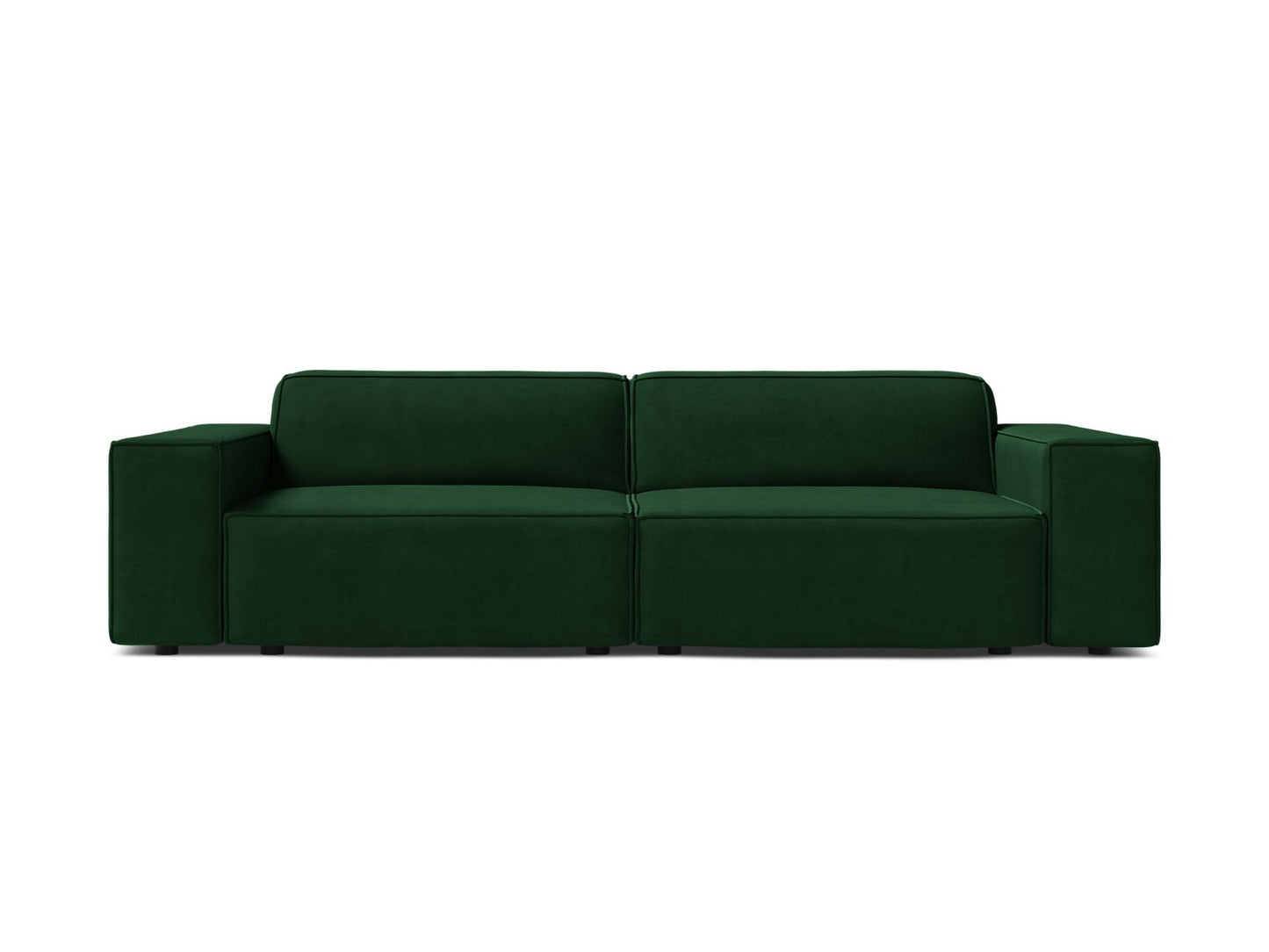 Jodie — Sofa Bottle Green (Bluvel 78) Black Plastic